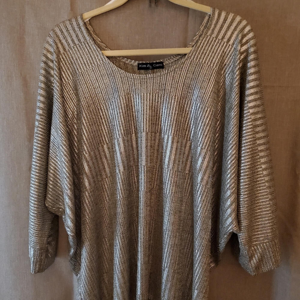 Kim & Cami silver blouse
